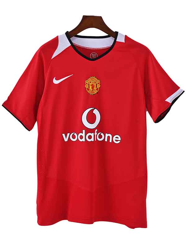 Manchester united home jersey mens retro shirt 2004-2006